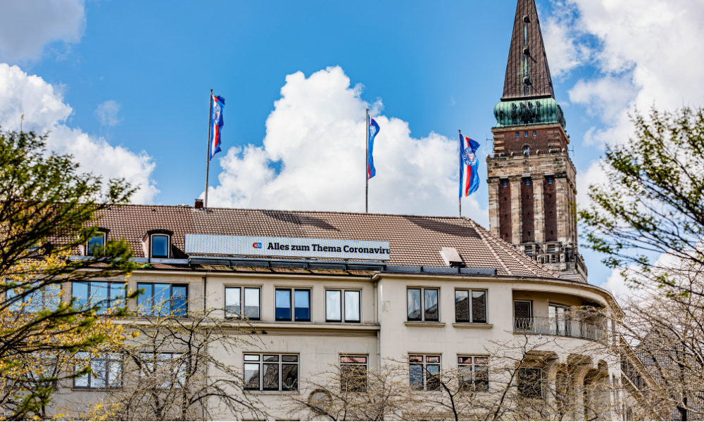 LED Werbung Verlagsdach