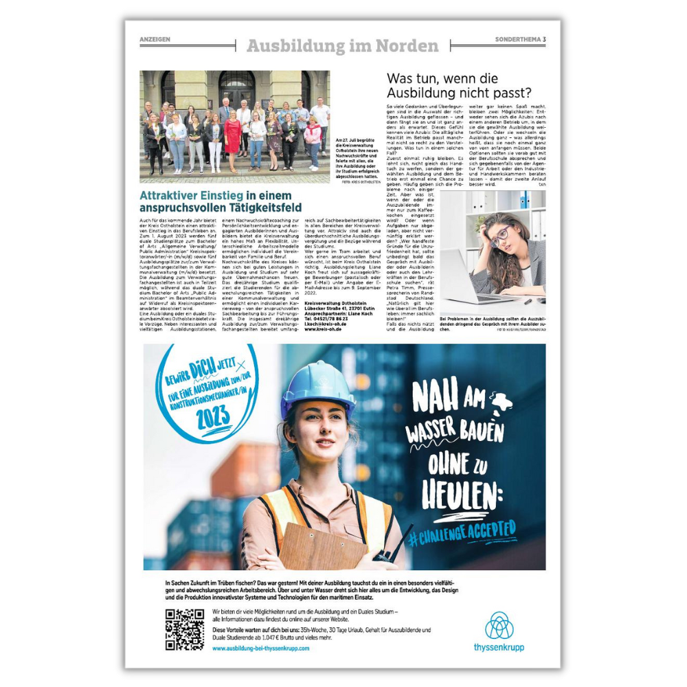 Zeitungsbeilage - Ausbildung im Norden - Seite3